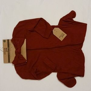 chick pea 2 piece set footed coverall & headband